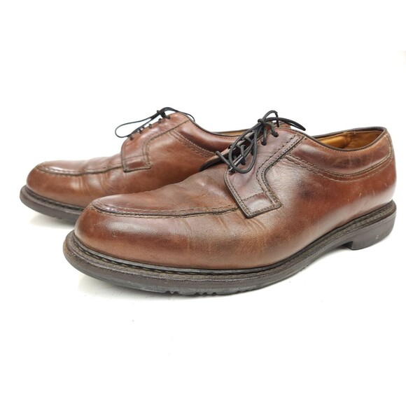 Allen Edmonds Wilbert Brown Calf Leather Oxford Derby Shoes 10 D main image 7